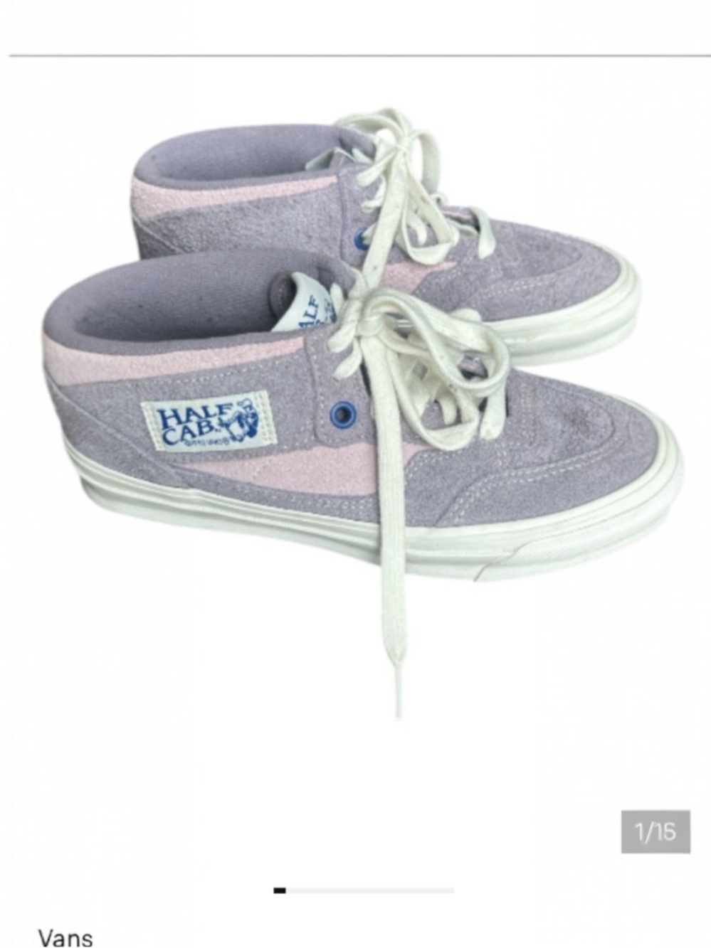 Vans OG Half Cab LX Hairy Suede Grey Ridge Skate Sneakers Men’s 5, Women 6.5